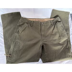 Legendary Outfitters Pants Men' 36X30 Green Canvas Cargo Utility Hiking Work
